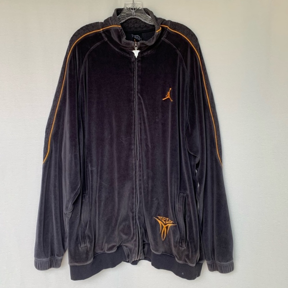 JORDAN Velour Track Jacket with logo embroidery RETRO